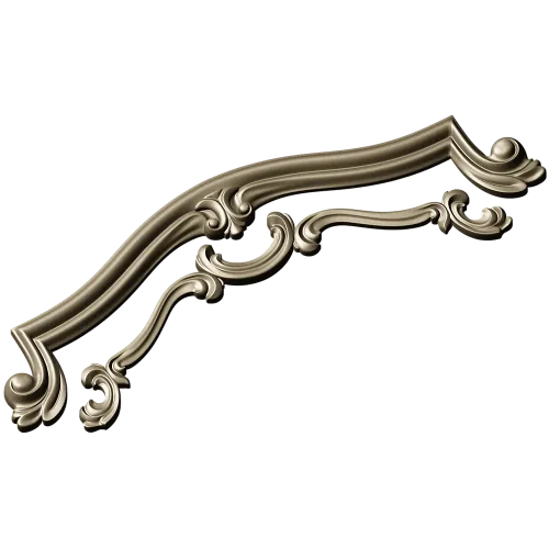 Rococo Cartouche STL for CNC