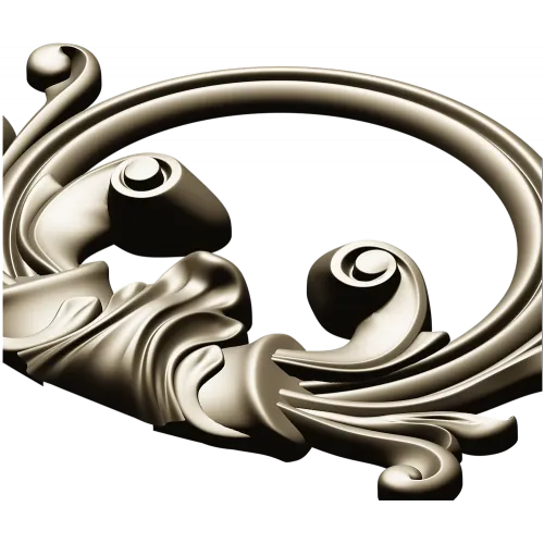 Rococo Acanthus Cartouche 3D STL for CNC