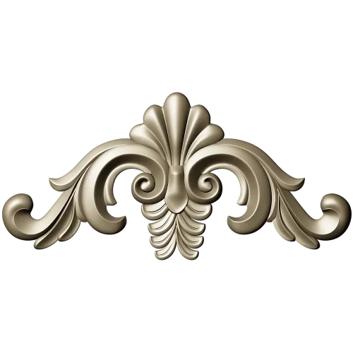 Acanthus Shell Cartouche - STL 3D model for CNC relief milling