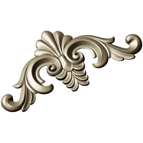 Acanthus Shell Cartouche - STL 3D model for CNC relief milling