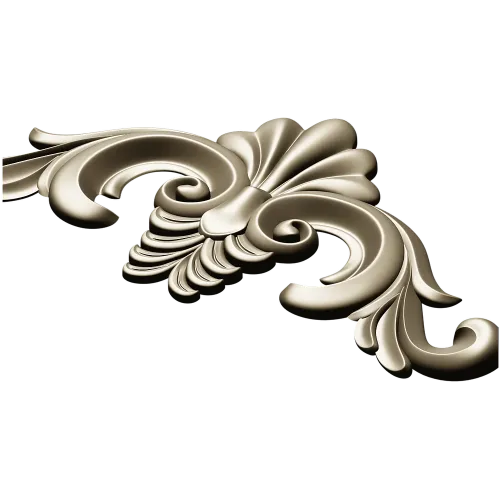 Acanthus Shell Cartouche - STL 3D model for CNC relief milling