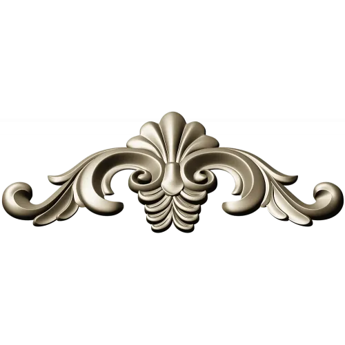 Acanthus Shell Cartouche - STL 3D model for CNC relief milling