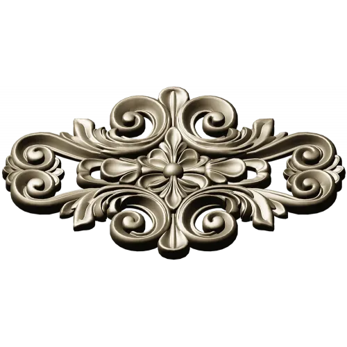 Rococo Floral Cartouche STL 3D Model for CNC