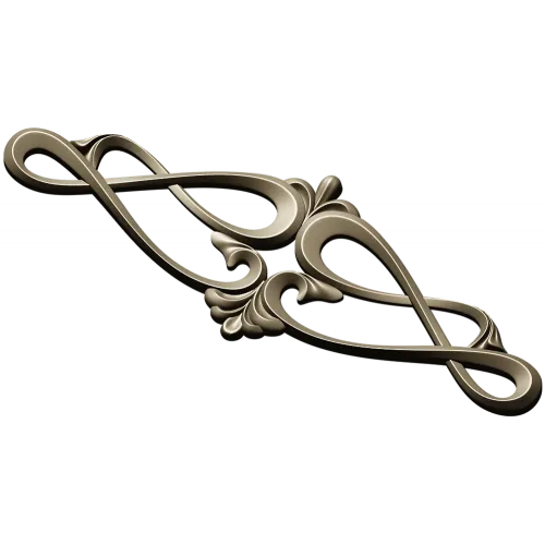 Rococo Scroll Applique STL for CNC