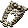 Laurel Crest Cartouche - STL 3D Model for CNC