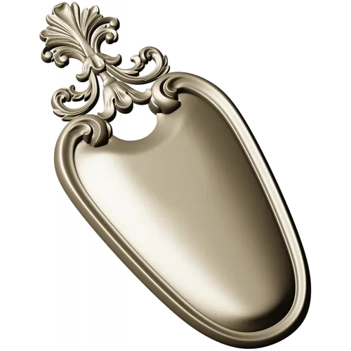 Rococo Shield Cartouche STL 3D Model for CNC