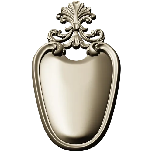 Rococo Shield Cartouche STL 3D Model for CNC