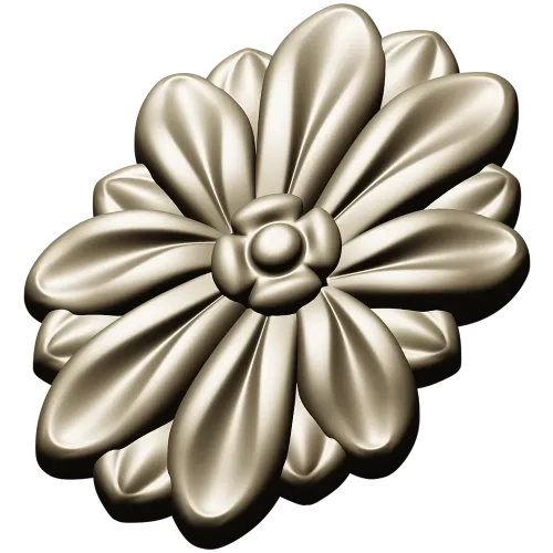 Резная цветочная розетка - 3D модель STL для ЧПУ