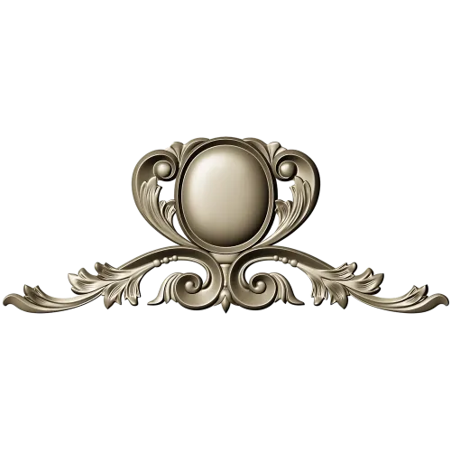Baroque Oval Cartouche - 3D STL Model for CNC Relief