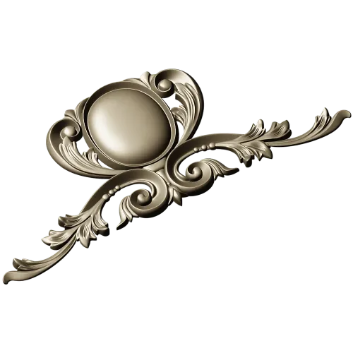Baroque Oval Cartouche - 3D STL Model for CNC Relief