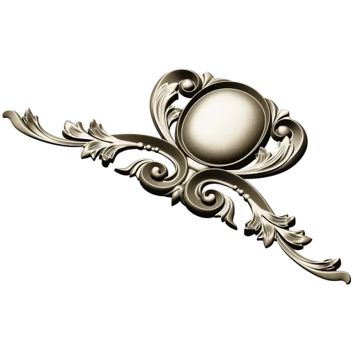 Baroque Oval Cartouche - 3D STL Model for CNC Relief