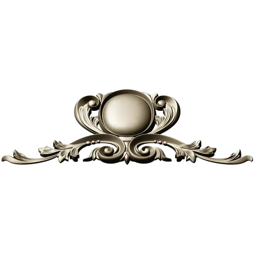 Baroque Oval Cartouche - 3D STL Model for CNC Relief