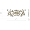 Рельефная классическая розетка-виньетка STL для ЧПУ