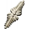 Vertical Acanthus Applique - STL 3D model for CNC