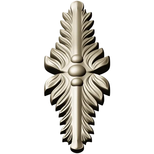 Vertical Acanthus Applique - STL 3D model for CNC