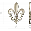 Fleur-de-lis - рельефная лилия в формате STL для ЧПУ