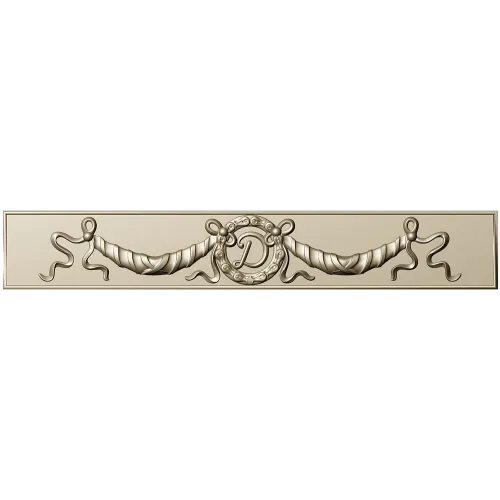 Classical Laurel Ribbon Panel STL for CNC