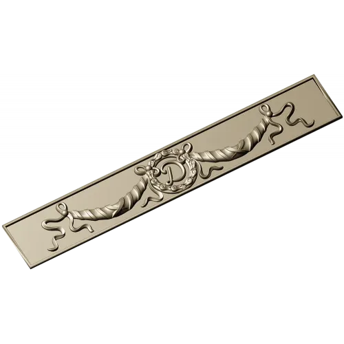Classical Laurel Ribbon Panel STL for CNC