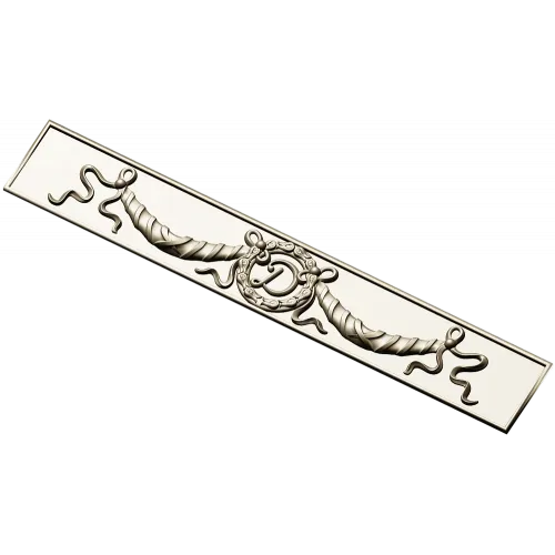 Classical Laurel Ribbon Panel STL for CNC