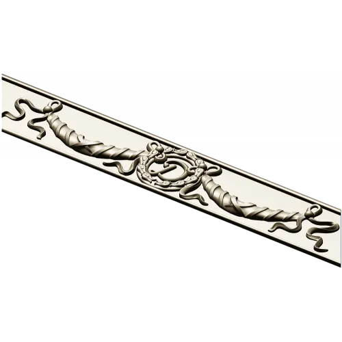 Classical Laurel Ribbon Panel STL for CNC