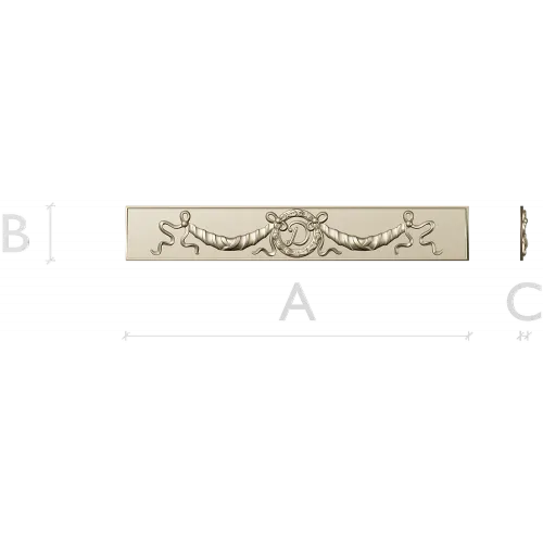 Classical Laurel Ribbon Panel STL for CNC