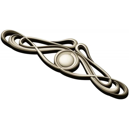 Art Nouveau Medallion Applique STL for CNC - decorative panel 3D model