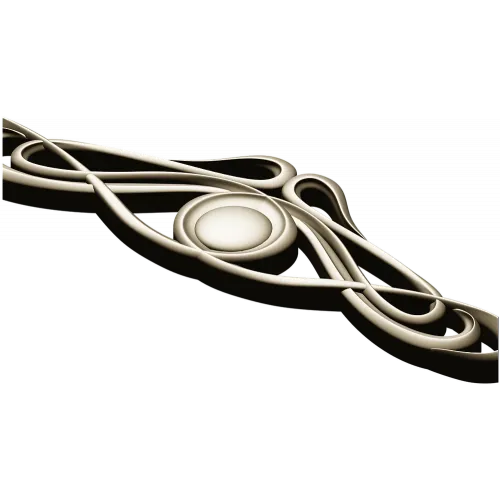 Art Nouveau Medallion Applique STL for CNC - decorative panel 3D model