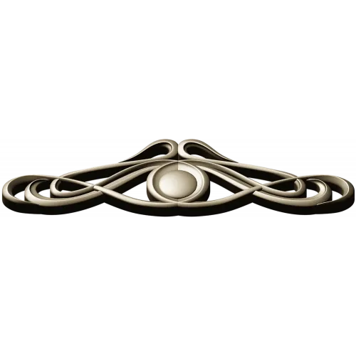 Art Nouveau Medallion Applique STL for CNC - decorative panel 3D model