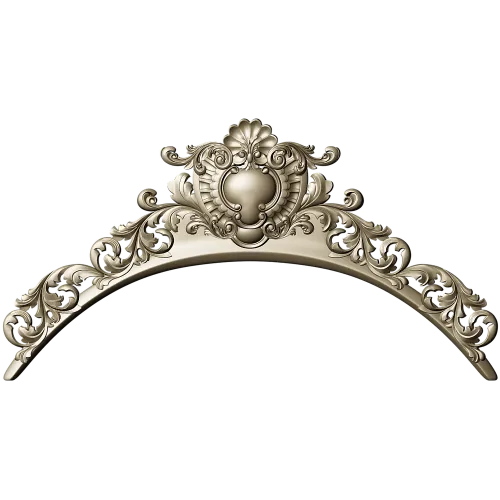 Baroque Acanthus Crest STL for CNC