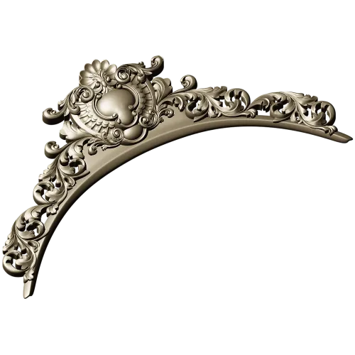 Baroque Acanthus Crest STL for CNC