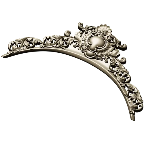 Baroque Acanthus Crest STL for CNC