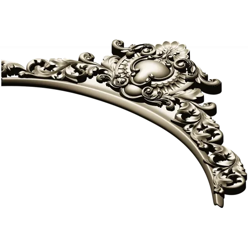 Baroque Acanthus Crest STL for CNC