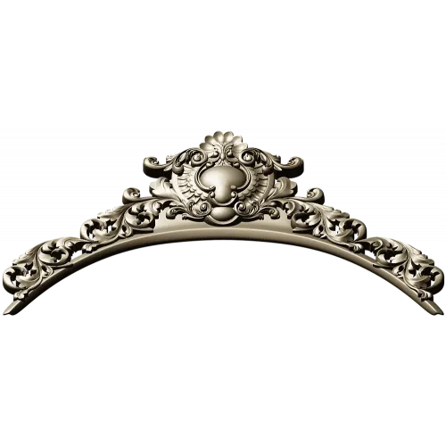 Baroque Acanthus Crest STL for CNC