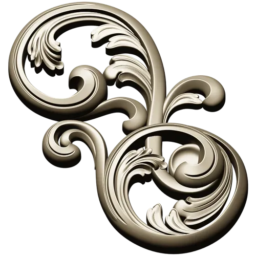 Барочный акантовый завиток - 3D модель STL для ЧПУ
