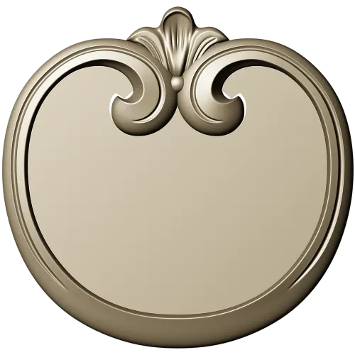 Regal Scroll Medallion - STL 3D model for CNC
