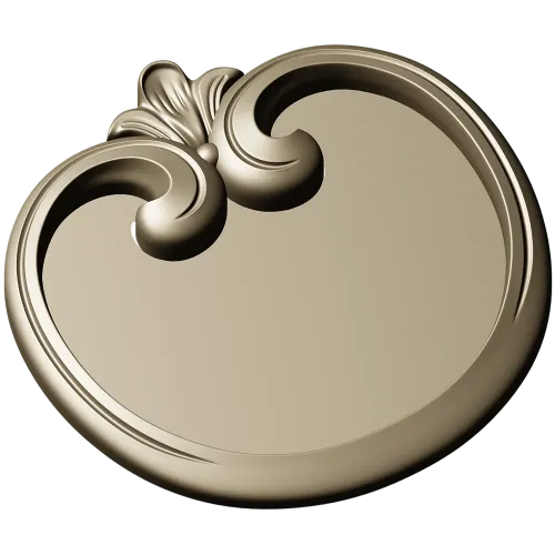 Regal Scroll Medallion - STL 3D model for CNC