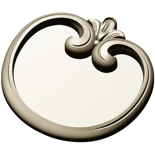 Regal Scroll Medallion - STL 3D model for CNC