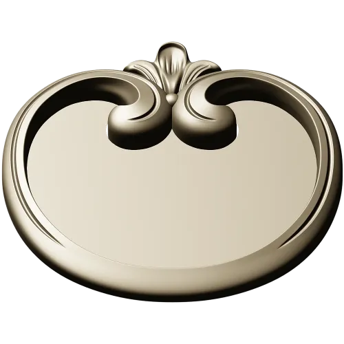 Regal Scroll Medallion - STL 3D model for CNC