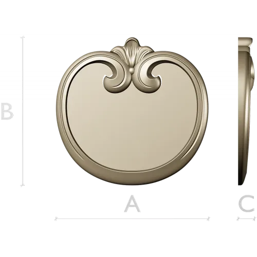 Regal Scroll Medallion - STL 3D model for CNC