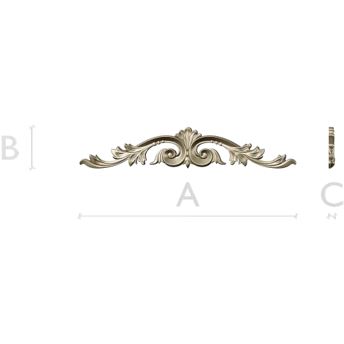 Rococo Acanthus Applique STL for CNC milling