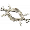 Floral Ribbon Cartouche STL for CNC