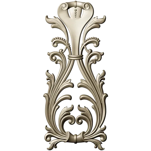 Regal Acanthus Cartouche - STL 3D model for CNC