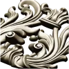 Rococo Acanthus Cartouche STL for CNC