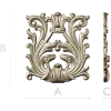 Rococo Acanthus Cartouche STL for CNC