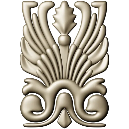 stl модель накладки "Крылья аканта" - 3D модель stl для ЧПУ
