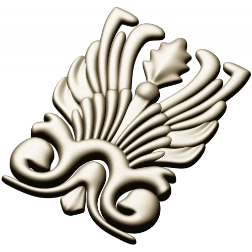 stl модель накладки "Крылья аканта" - 3D модель stl для ЧПУ