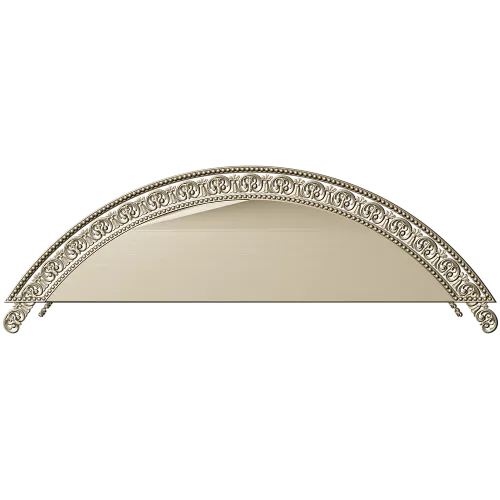 Semi-Circular Acanthus Pediment STL 3D Model