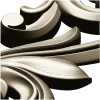 Acanthus Scroll STL 3D Model for CNC - Vertical Decorative Applique