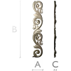 Acanthus Scroll STL 3D Model for CNC - Vertical Decorative Applique