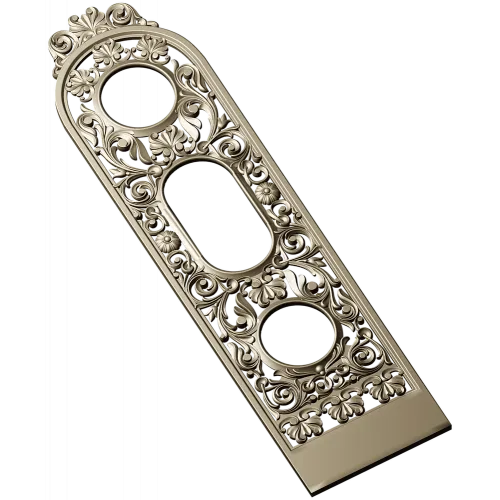 Ornate Vertical Panel STL - Decorative 3D Model for CNC